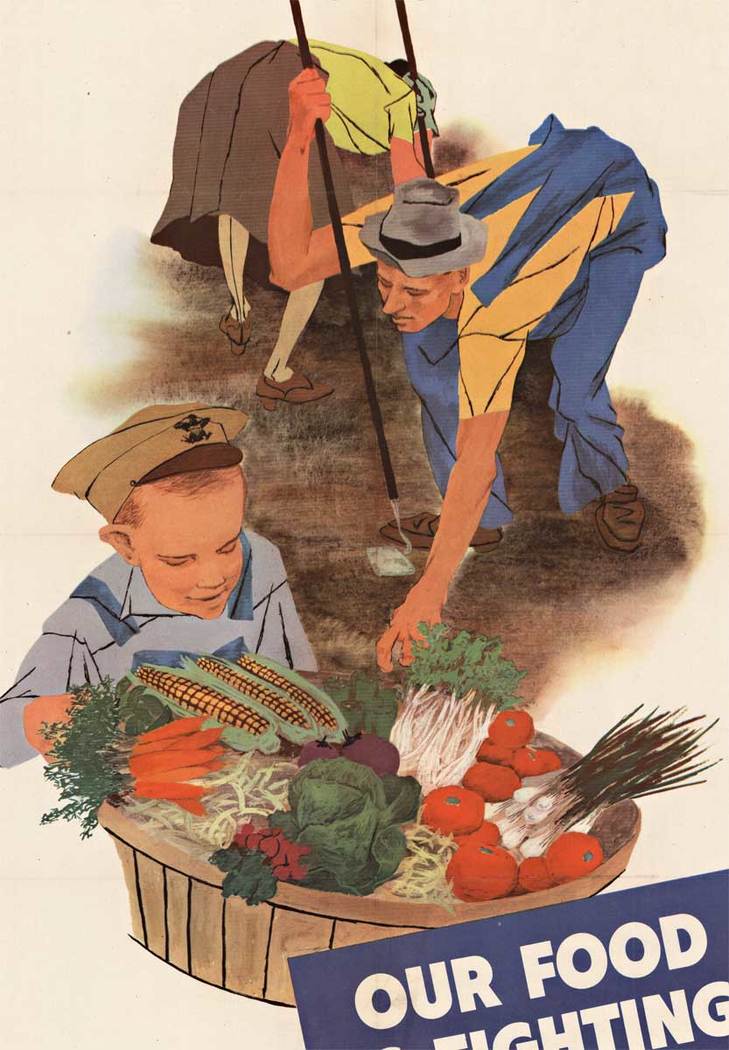 Anonymous Artists - Plant a Victory Garden (Small) Original military poster: PLANT A VICTORY GARDEN, World War II, genuine antique vintage poster. Office of War Information, Washington, D.C."/"U. S. Government Printing Office : 1943--O-506017" Size: 22" x 28". Year: c. 1943.