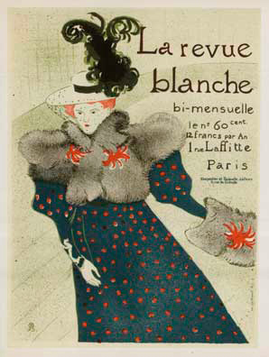 rare poster, La Revue Blance, Lautrec, French poster, lithograph, original poster