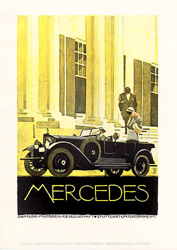 old Mercedes, German, art deco