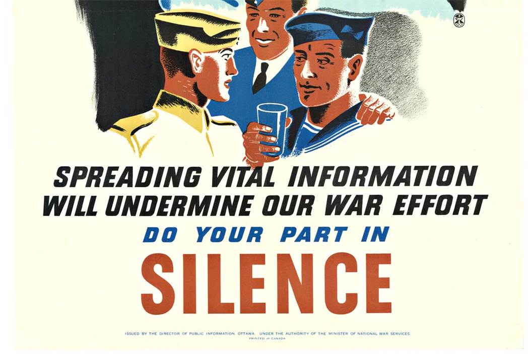 Hitler, service men, drinking, loose lips, linen backed, war poster, original