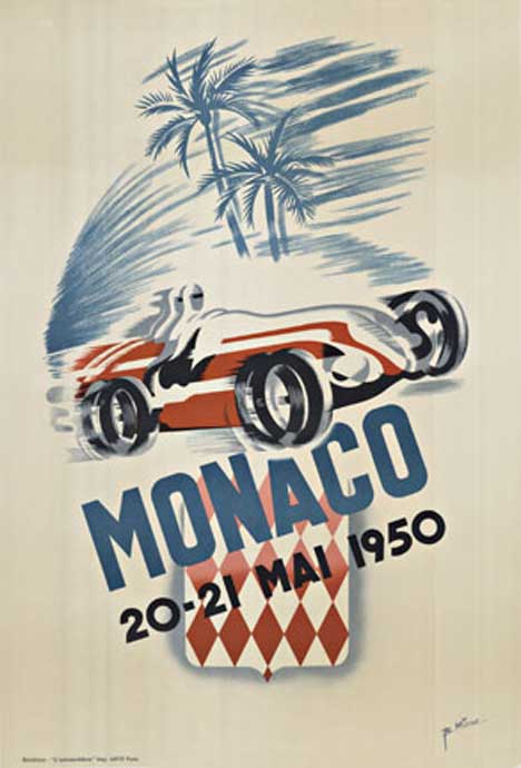 Vintage B Amp W Porn - Monaco 20- 21 Mai 1950 | B Minne | The Vintage Poster