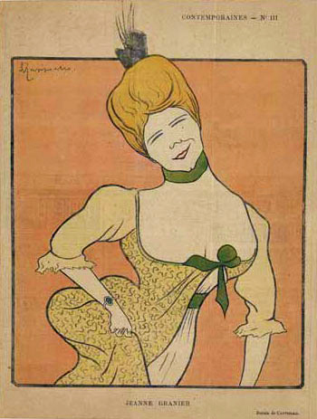 A busty woman drawn by Leonetto Cappieallo.