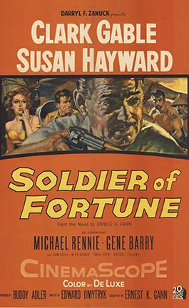 Clark Gable and Susan Hayward star in the 21st Century production of Soldier of Fortune.