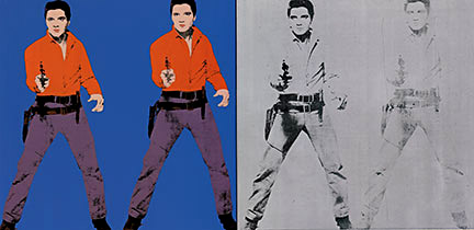 Elvis I and Elvis II. Printed from the original painting from the Art Gallery of Ontarion, 1978. Printed in Canada by Holland & Neil Ltd, Toronto. Mounted on a light card backing. Can only be shipped flat.