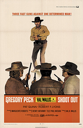 gregory Peck stars in the Shoot Out.
