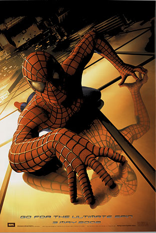 SPIDER-MAN 2002 DS Climbing Teaser 1sh ..Tobey Maguire as the web-slinger. Original movie poster for the movie. <br>Cast: Tobey Maguire, Willem Dafoe, Kirsten Dunst, James Franco, Cliff Robertson, Rosemary Harris, J.K. Simmons, Gerry Becker, Bill Nunn, 