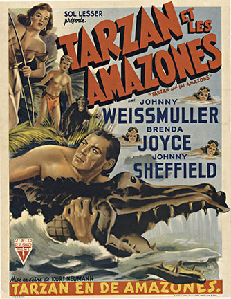 RKO movie, Tarzan, movie poster, original.
