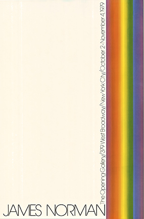 white space and a rainbow color bar along the right side