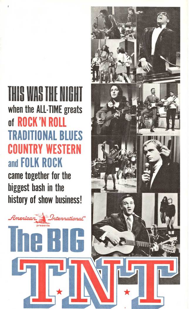 Original; archival linen backed "The Big TNT Show". This was the night when the ALL-TIME greats of ROCK 'N ROLL Traditional blues; country Western and Folk Rock came together for the biggest bash in the history of show business!. Featuring: Roger M