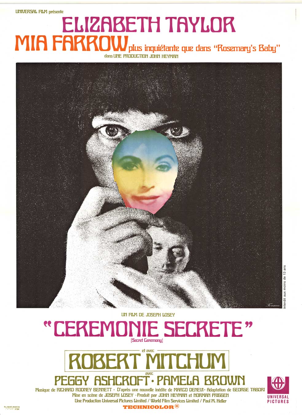 Ceremony Secret movie poster, Starring Robert Mitchum