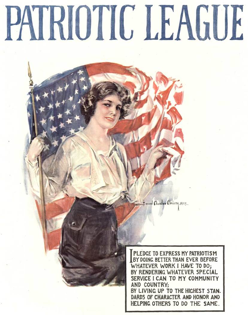 woman holding a flag, military poster, vintage poster, original poster, WW1, military poster