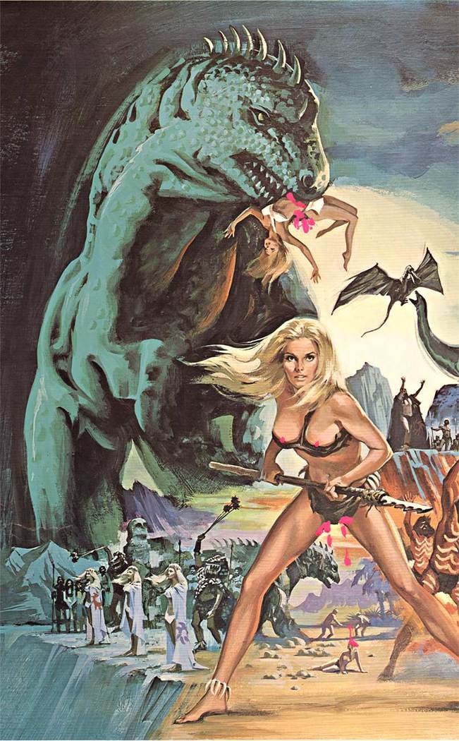 dinosaurs, cave men, movie poster, dinosaurs, sexy women, cave men, original poster, rolled, US 1-sheet
