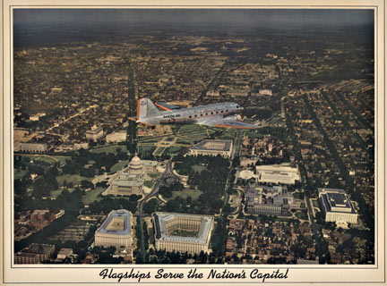 washington d.c., dc3, American Airlines poster,