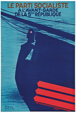 Linen backed vintage poster by Paul Colin. LE PARTI SOCIALISTE Lithograph in colors, printed by Bedos & Cie., Paris. Too much can be made of an artist’s political affiliations. Suffice it to say that their output provides sufficient insight into their