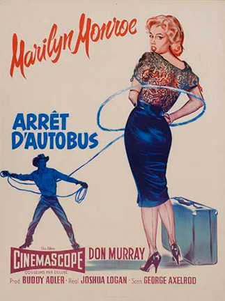 bus stop, marilyn monroe, french poster, movie poster, french grande, original poster,