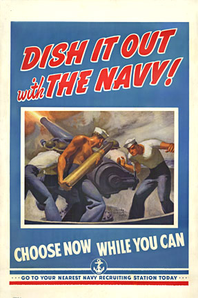 Navy, seamen, military poster, big guns, original poster, bombs