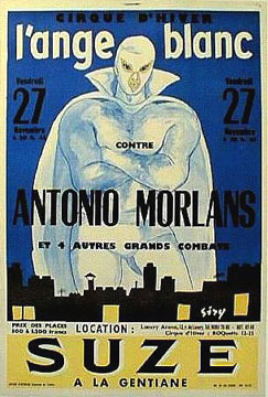 orignal poster, French, wrestler, white angle, Antonio Morlans