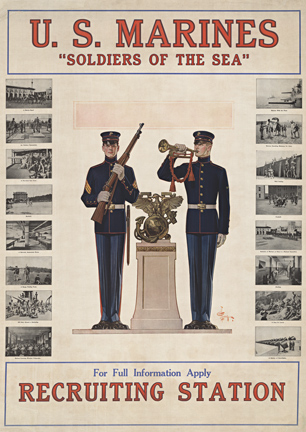 marines, ww1, soldiers, recruitment poster, recruiting poster, world war 1, military memorabilia, dress blues, art deco
