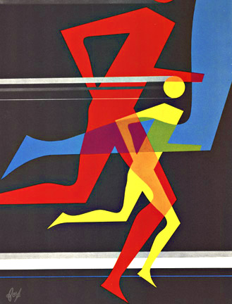 modern art, runners, pop art, original, sports