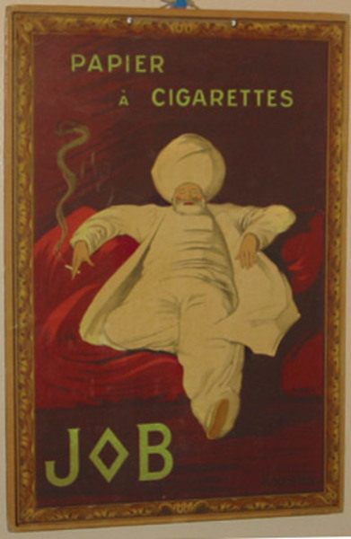 Leonetto Cappiello, 1912, Job Papier and Cigarettes, Stone Lithograph, French, fat genie, JOB, tobacco papers, Original vintage poster, cartone