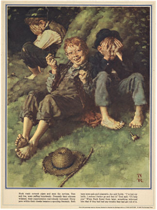 Tom Sawyer (Calendar) | Norman Rockwell | The Vintage Poster