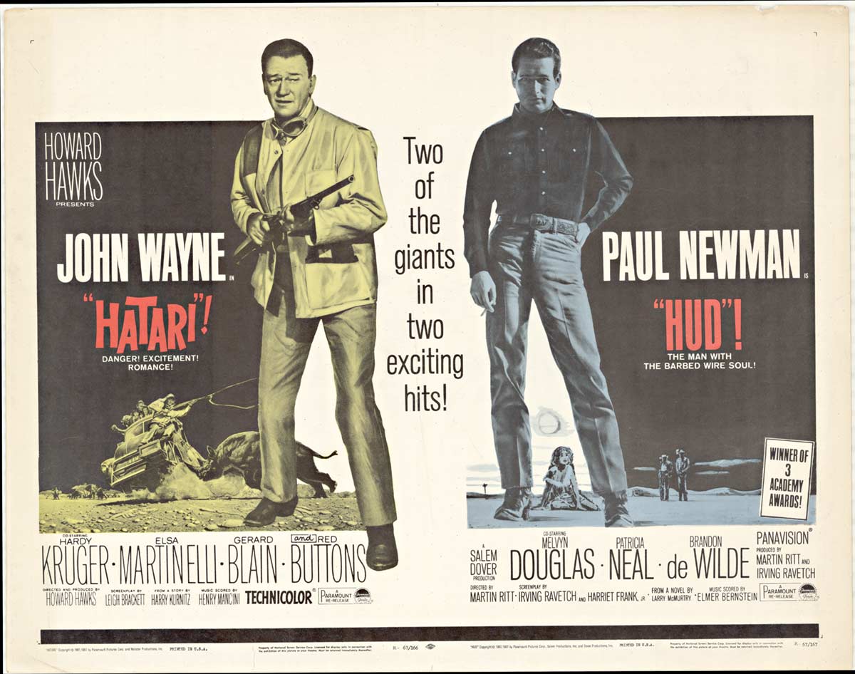 movie poster, John Wayne, Paul Newman, half-sheet, film poster, original poster, poster art, posters for sale.