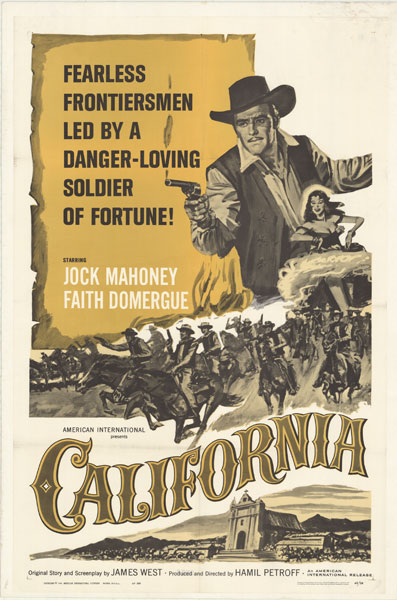 A movie about California in the wild west days. Fearless frontiersman.