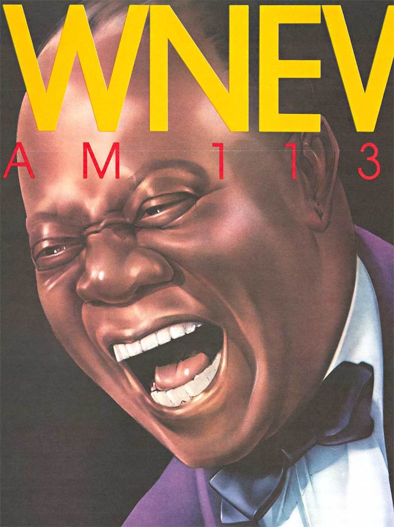 Original WNEW AM 1130 poster featuring Louis Armstrong <br>Blessed with America's Best, linen backed, fine conditioin. Ready to frame. <br> <br>Metromedia Radio broadcasts music in the tradition of the World’s Greatest Radio Station, WNEW-AM. In 1934 b