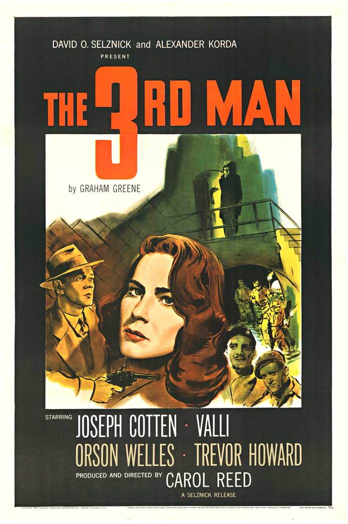 The 3rd man, movie poster, film poster, Orson wells, rare poster,