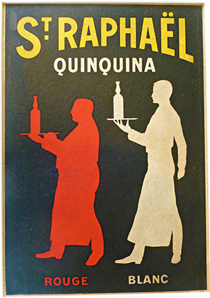 Red and White Silhouettes, Rouge, Banc, St. Raphaël, Quinquina, Wine, Waiters