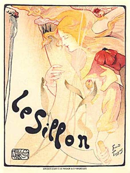 Le Sillon (Maitre), Fernand Toussaint, 1897, Stone lithograph, turn of the century, CHAIX, very rare original vintage poster