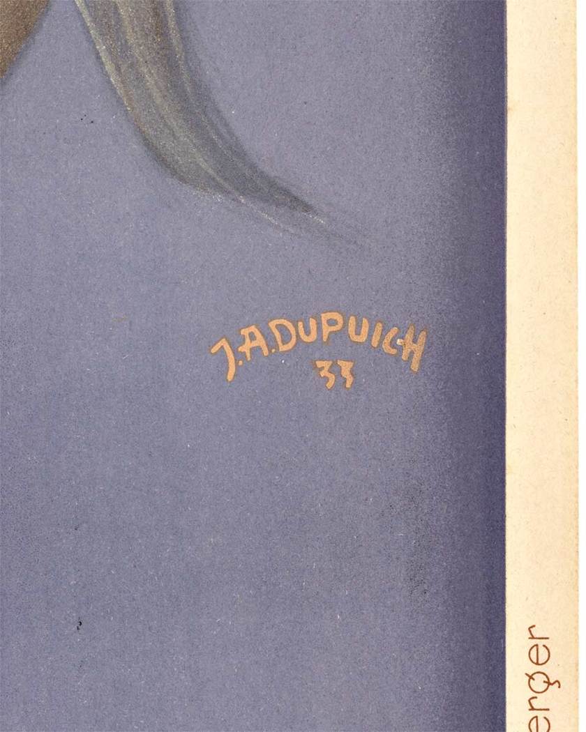Original poster: MADAME … LE DOCTEUR ALMOND RECHERCHE DES PIEDS DIFFICILES A CHAUSSER. POUR MARCHER SAN SOUFFRIR. Artist: J. A. Dupuich, 1933. 23.5 x 31.5"