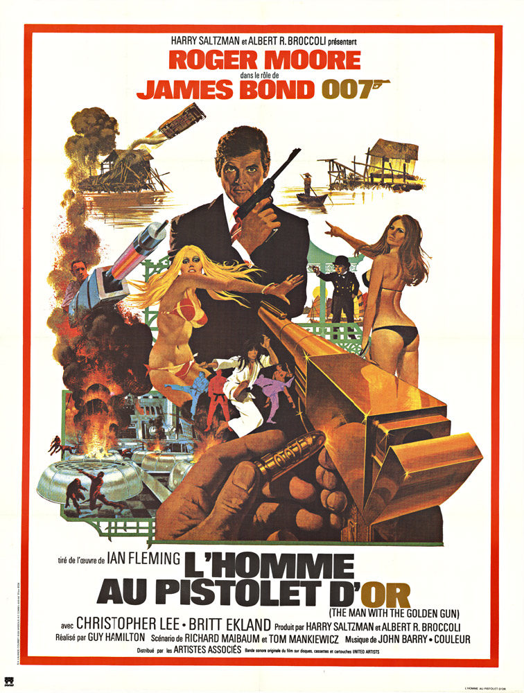 James Bond 007 The Man Golden Gun Roger Moore Poster Canvas Wall Art 50x76cm 