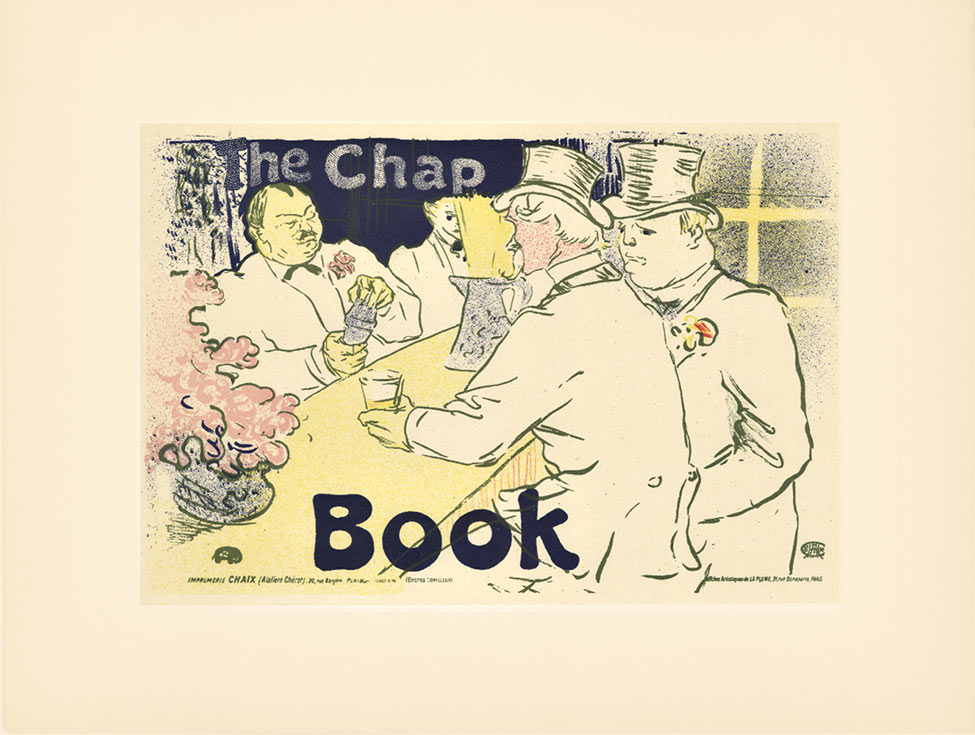 The Chap Book - Bar Scene, Henri Toulouse Lautrec, Paris, France, Art Nouveau, Men sitting at a bar