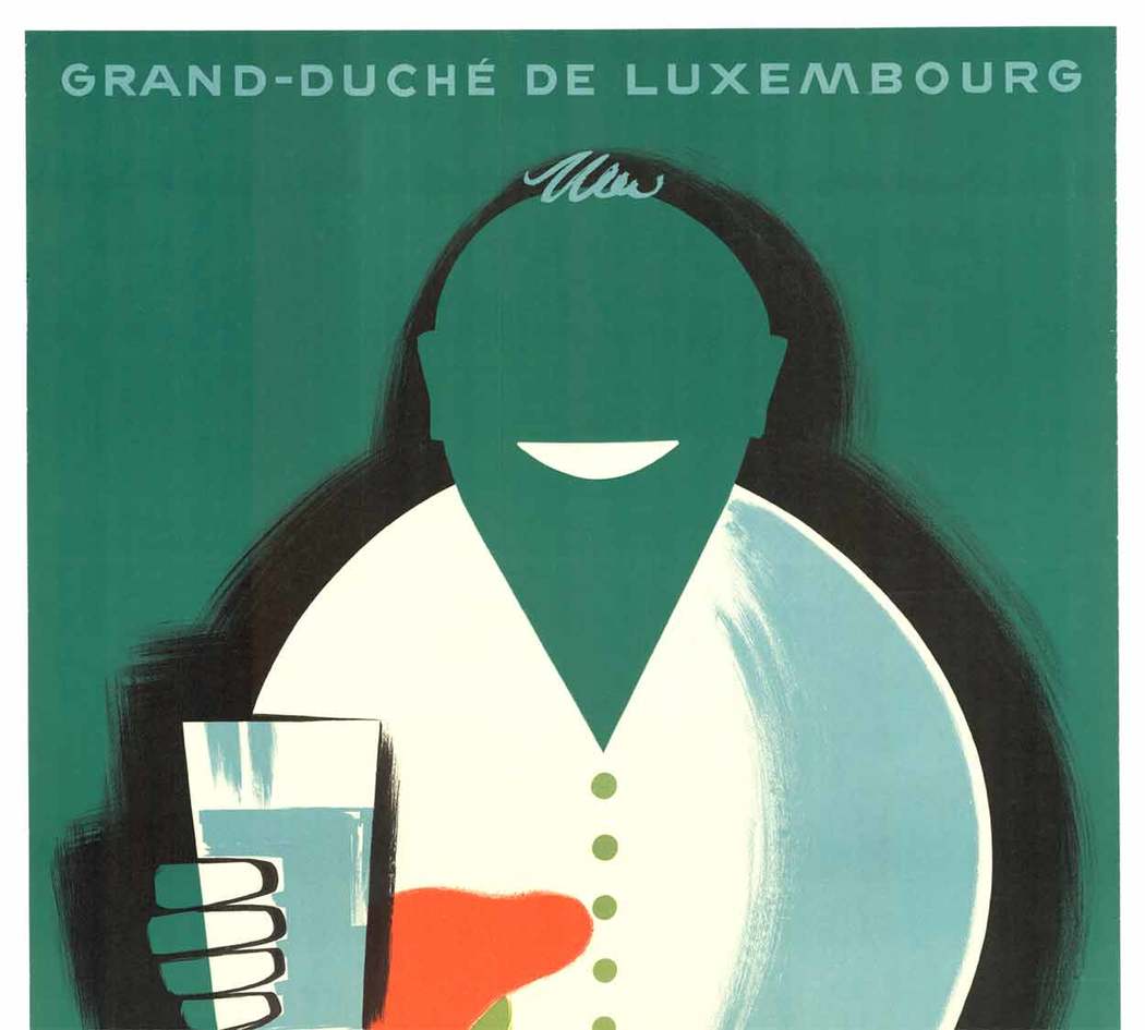 inal Mondorf-les-Baines lithograph created by the artist Lex Weyer in 1959. Archival linen back in very good to excellent condition; ready to frame. Grand Duche de Luxembourg. <br> <br>The Mondorf les Bains is a spa in Luxembourg with thermal waters 