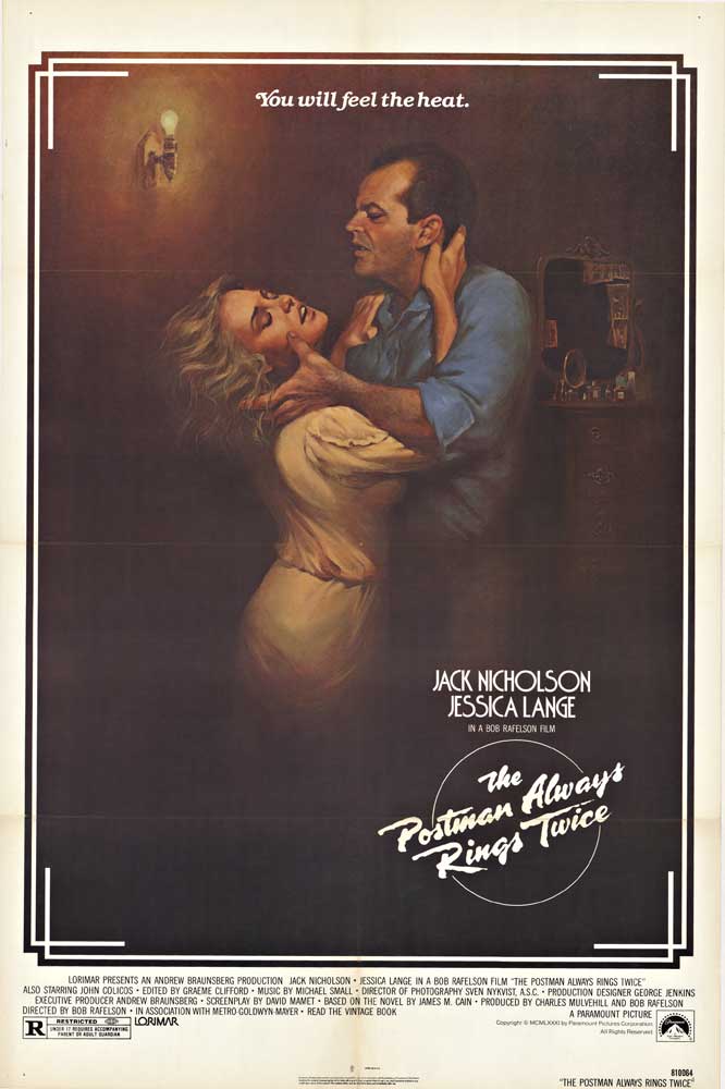 POSTMAN ALWAYS RINGS TWICE, original movie theater release poster. Archival linen backed, original fold marks restored.