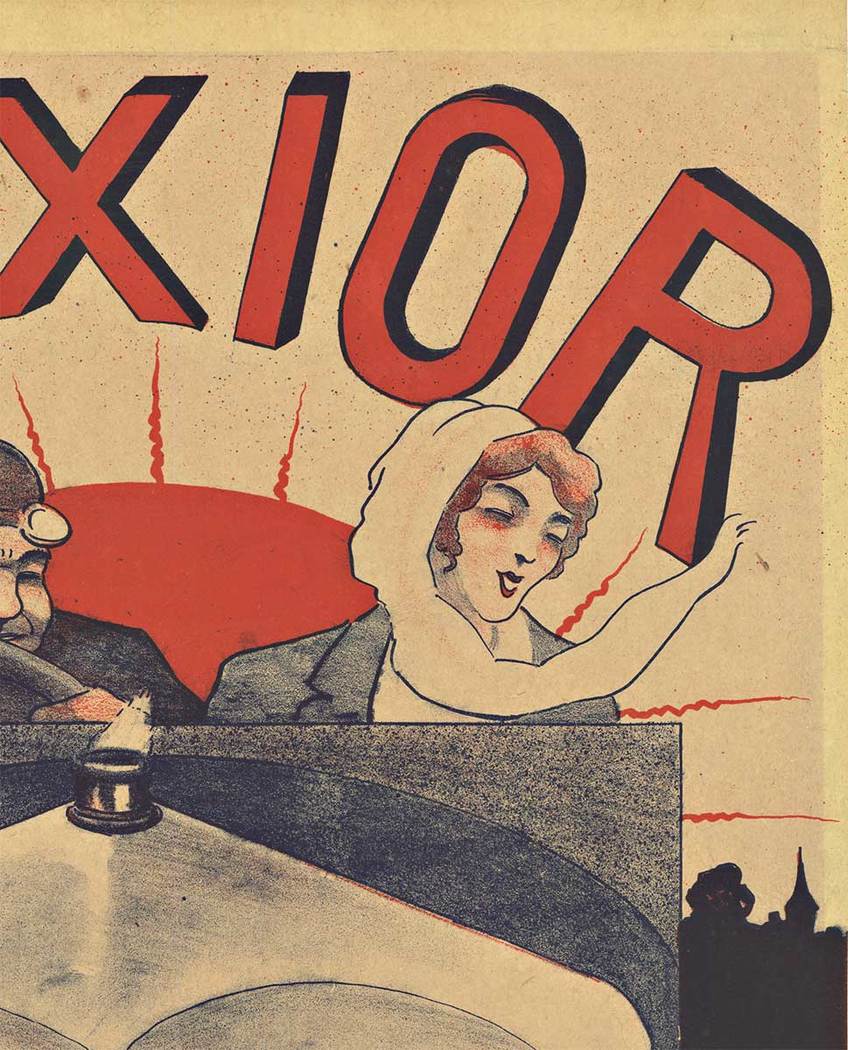 LUXIOR. Original antique French turn of the century rare antique automobile poster. Printer / atelier:: Henri Privat Livemont. Size: 15.75" x 23.75". Archival linen backed in excellent condition for a poster from this time frame. <br> <br>THIS C