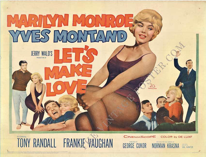 original poster, MarilynMonroe, Yves Montand, actors in background. Swimming suit