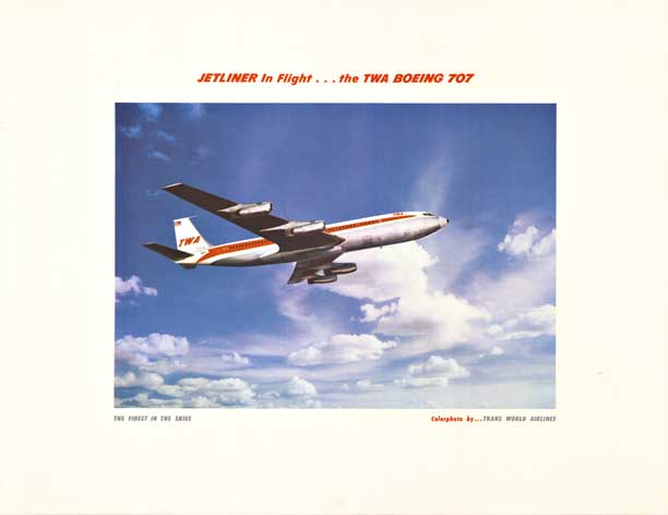 707 aircraft, twa poster