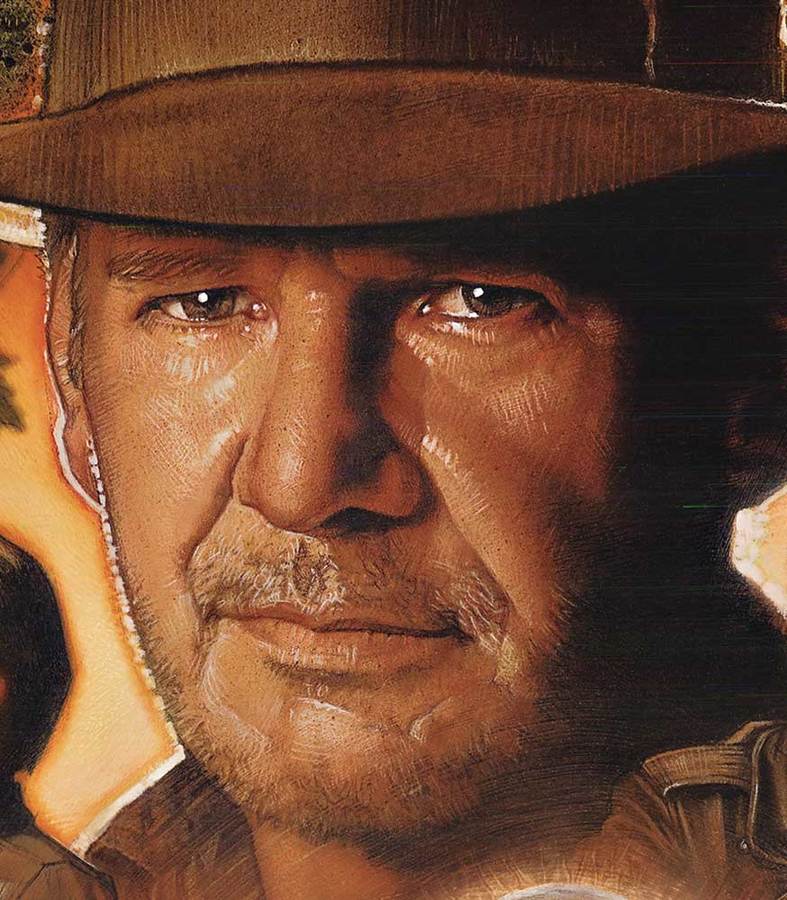 Origiinal, 1 sheet, pre-release: Indiana Jones and The Kingdom Of The Crystal Skull, the 2008 Steven Spielberg action adventure science fiction (sci-fi) sequel (produced and co-written by George Lucas) starring Harrison Ford (in the title role as Indiana