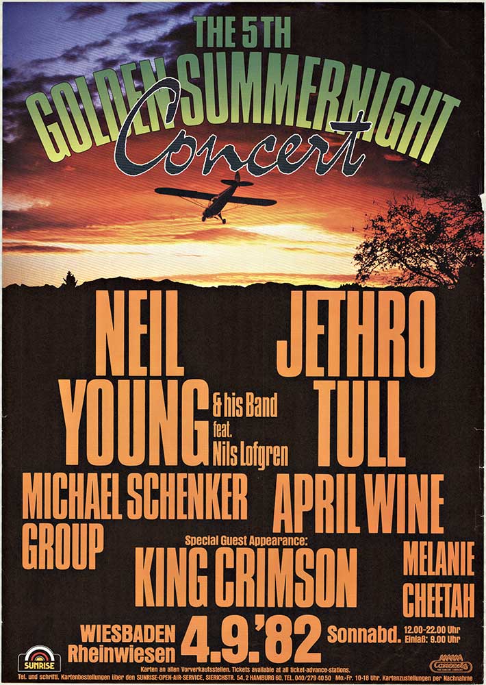 Original 1982, The 5th Golden Summernight Concert. The concert was in Wiesbaden, Germany on September 4, 1982 Fine condition.