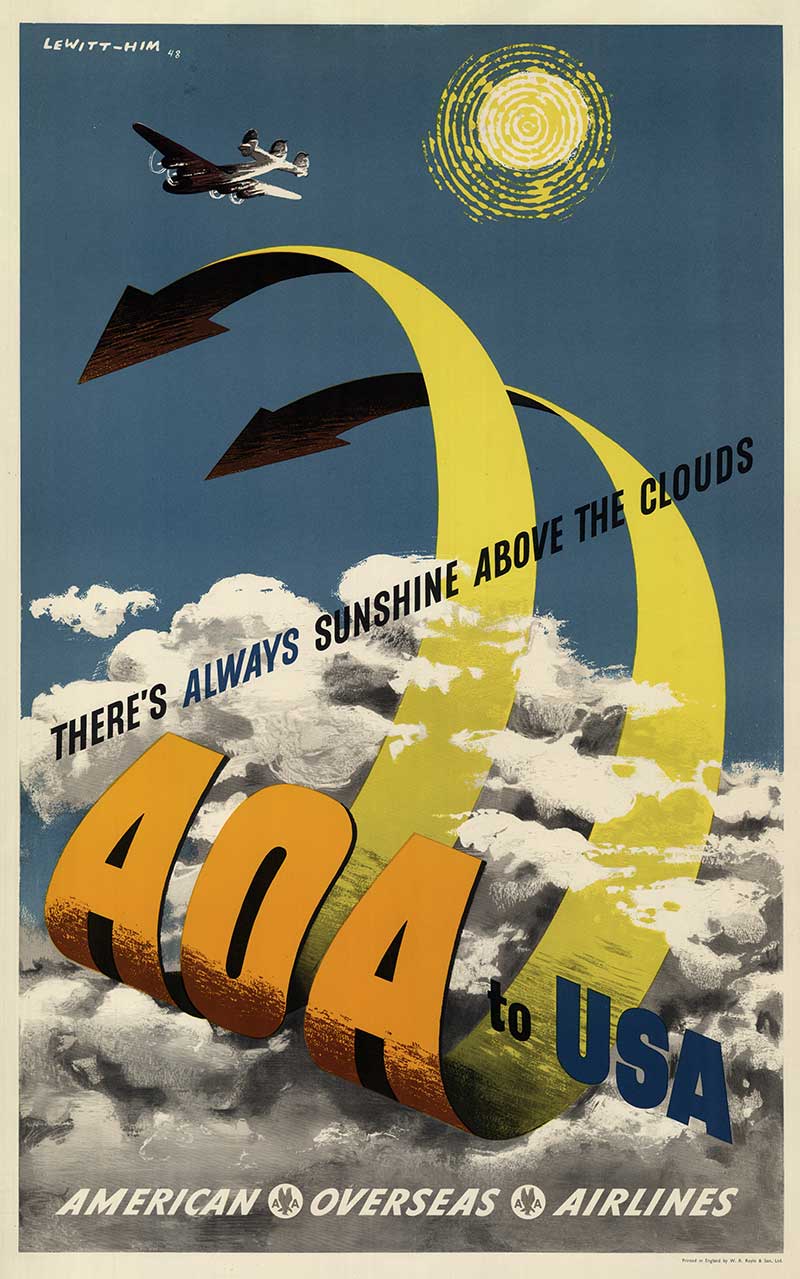 constellation aircraft, early American Airline poster, original poster, linen backed, fine condtion. Ready to frame!!