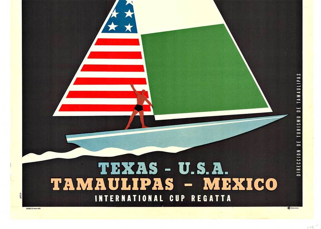 Anonymous Artists - CARRERA DE VELEROS REGATA sailing poster, original poster, regata, championship, vintage poster #origiinalposter