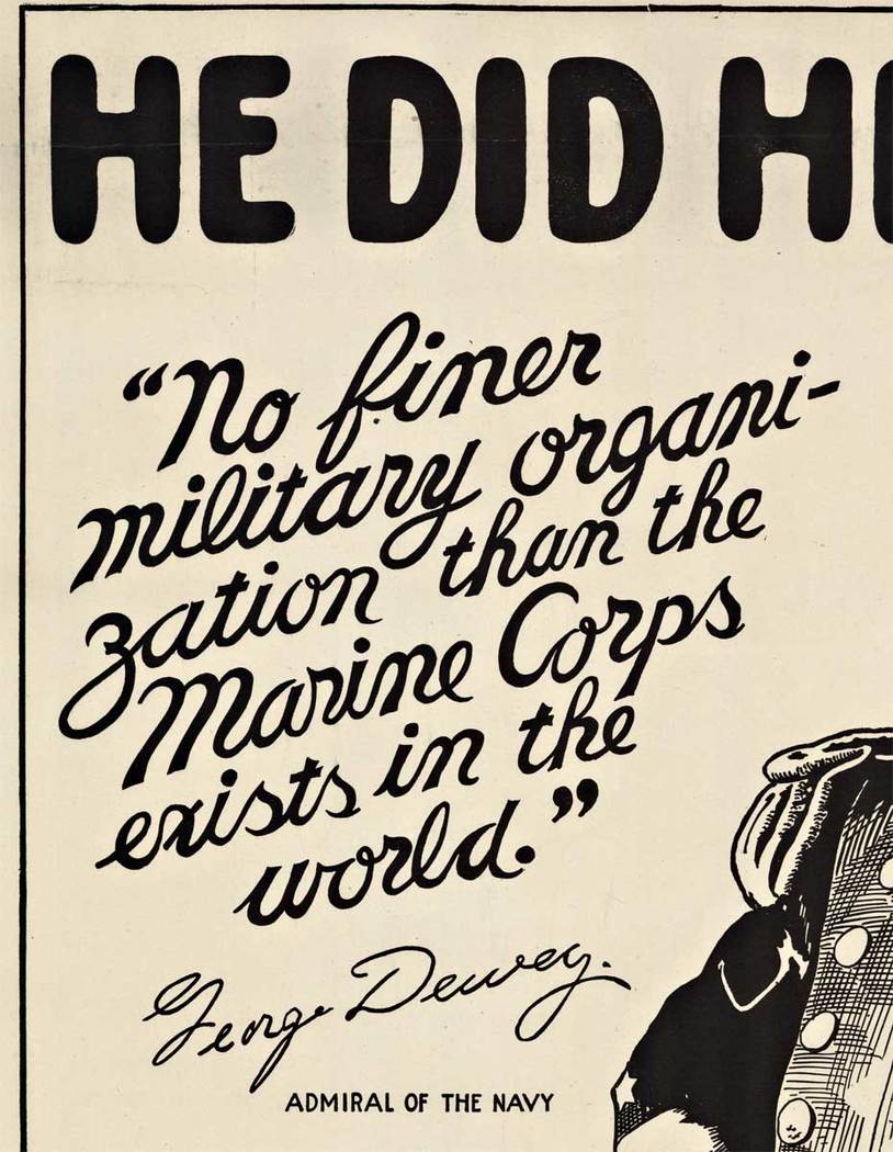 black and white, US Marines, George Dewey, Admiral of the Navy, WW1 poster, vintage poster,