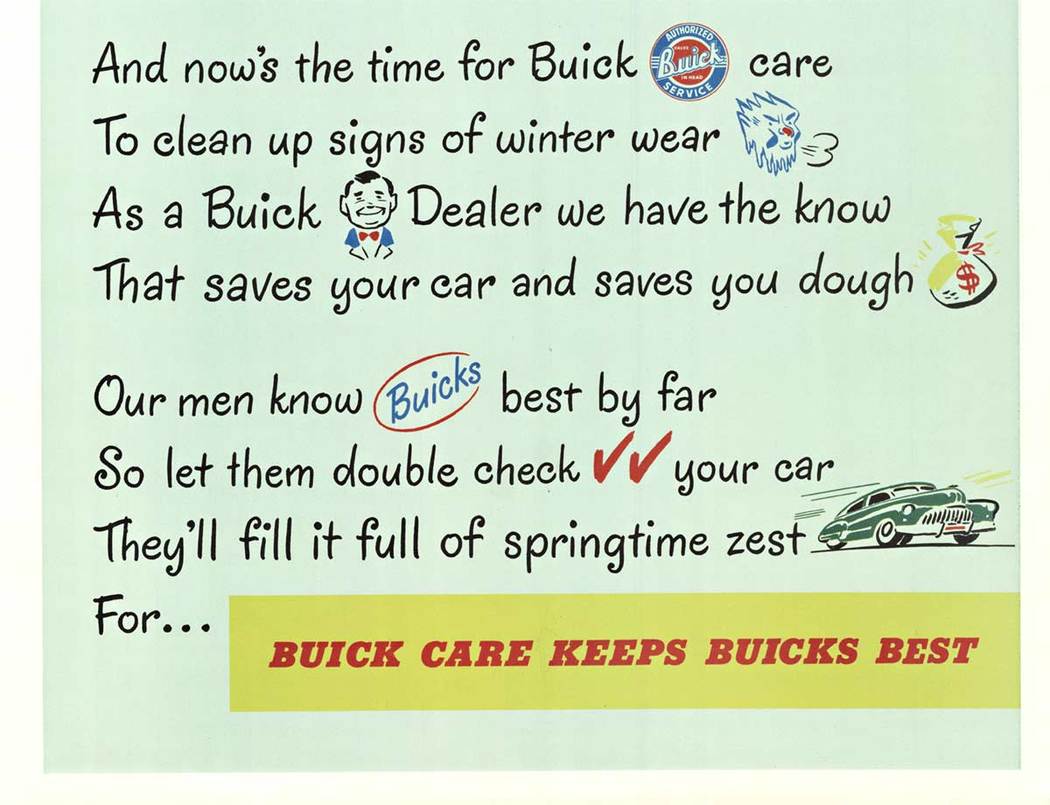 Anonymous Artists - Buick Care Keeps Buicks Best