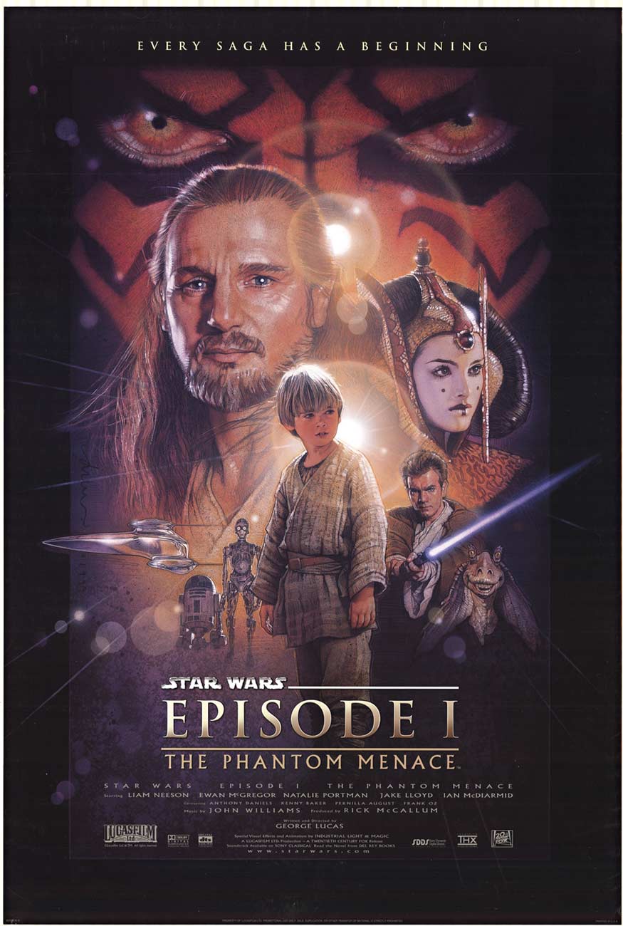 Two Jedi escape a hostile blockade to find allies and come across a young boy who may bring balance to the Force, but the long dormant Sith resurface to claim their original glory., star wars