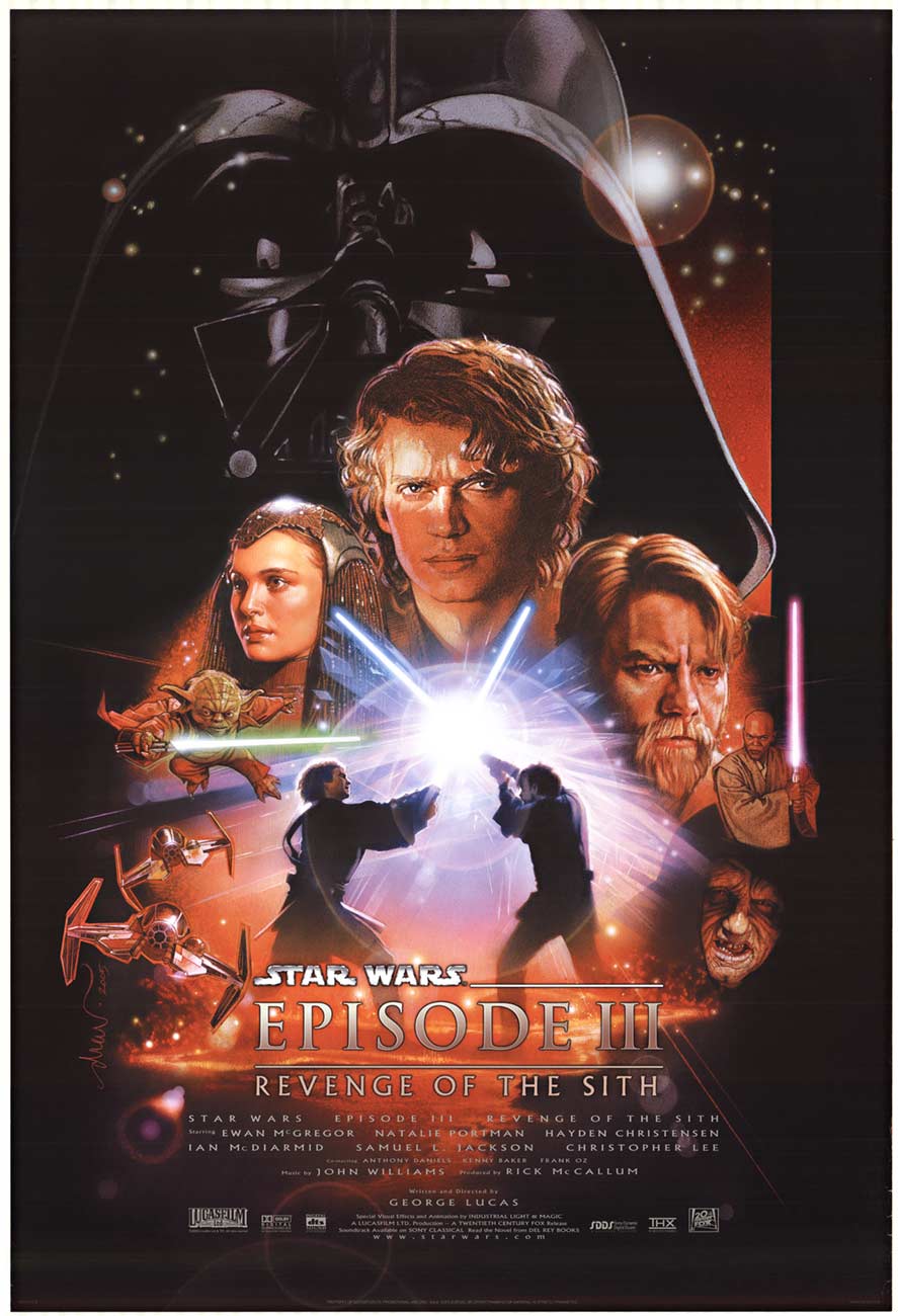 Original Star Wars: Episode III – Revenge of the Sith I US 1-sheet, rolled, dual sided movie poster. Fine condition, ready to frame. <br> <br>This Star Wars poster is a 2005 American epic space-opera film written and directed by George Lucas. It stars Ew