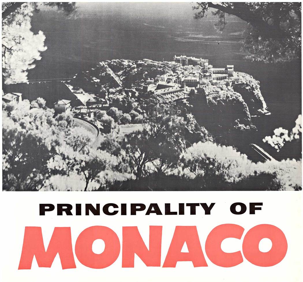 Original Come to Monte Carlo, Principality of Monaco vintage poster. Come to paradise on earth! A black and white vintage poster for Monte Carlo with white and red text. Archival linen backed in fine condition, ready to frame. Very few of this po