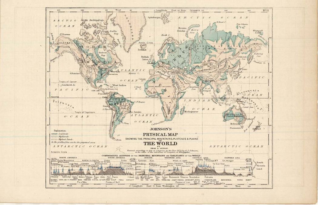 map of the world, small format, 18871, paper, original poster, johnson's map