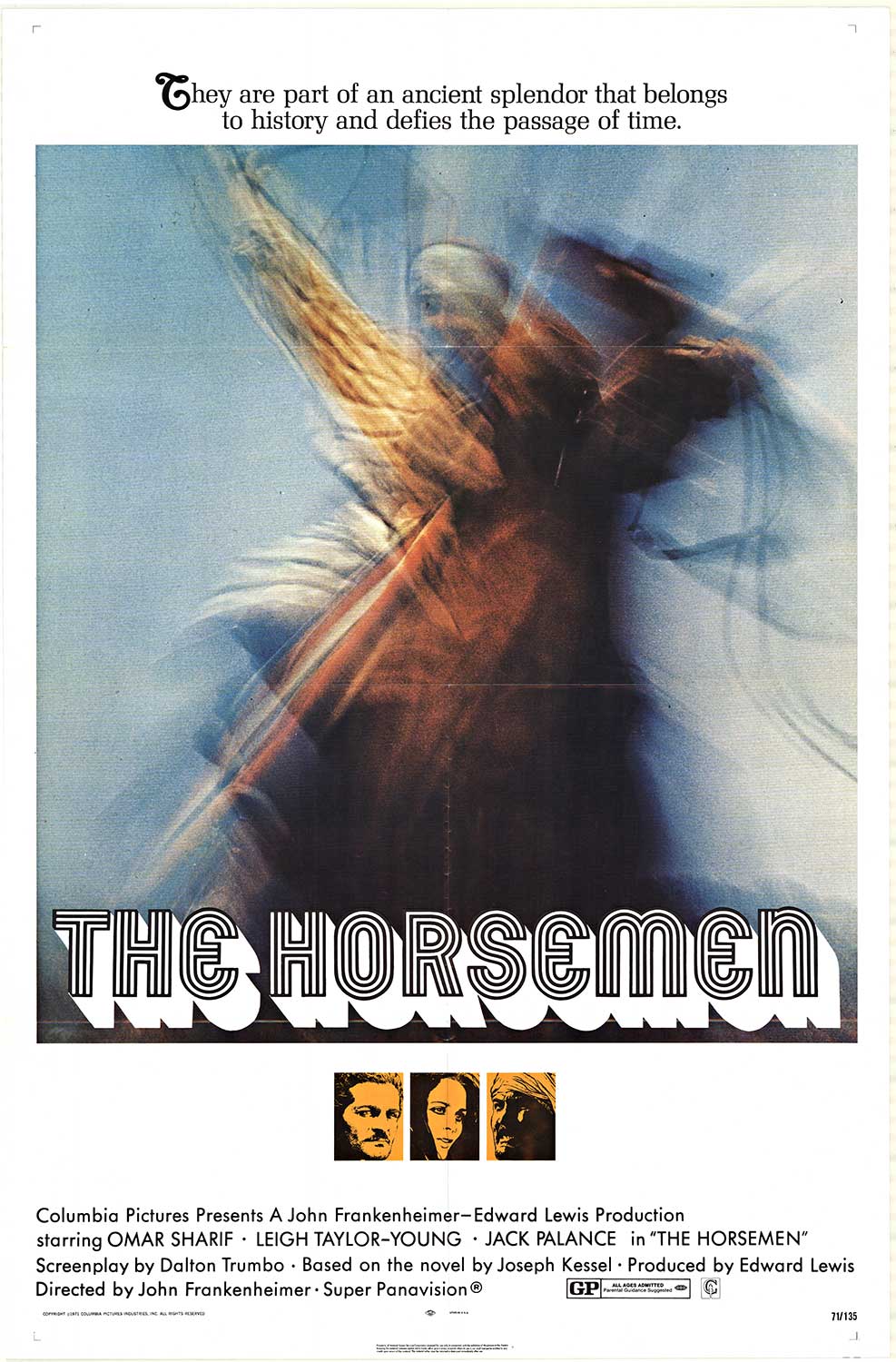 Original ‘The Horsemen’ vintage 1971 movie poster, US 1-sheet. NSS: 71/135 <br> <br>Very good condition and ready to frame. We can also help provide linen backing. Please view the large images for the high quality of this antique poster. <br> <br